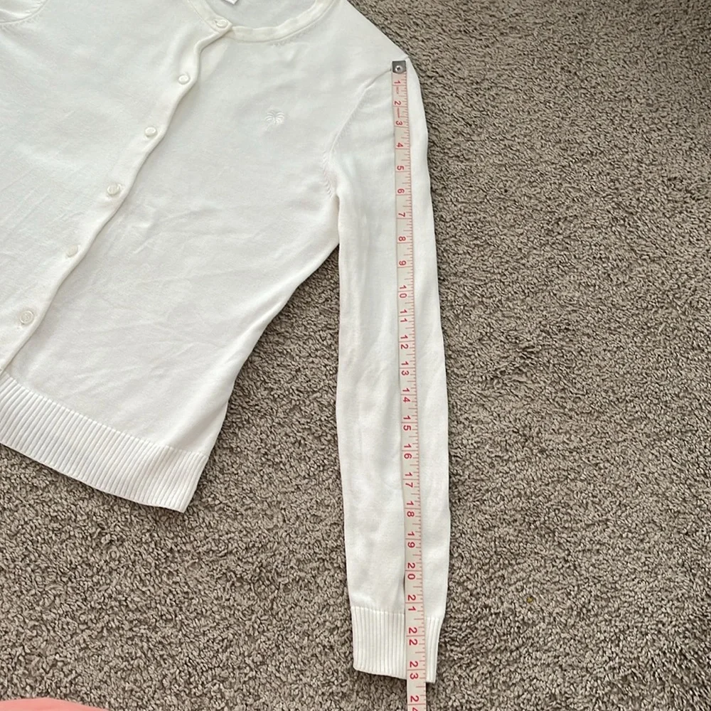 🤑 Lilly Pulitzer Ivory Cotton Cardigan - Picture 9 of 9